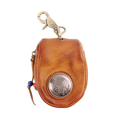 Top-grain Leather Vintage Key Pouches Wallet