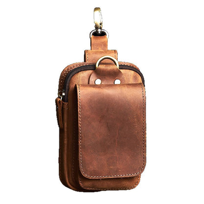 Retro Handmade Leather Phone Case Waist Bag
