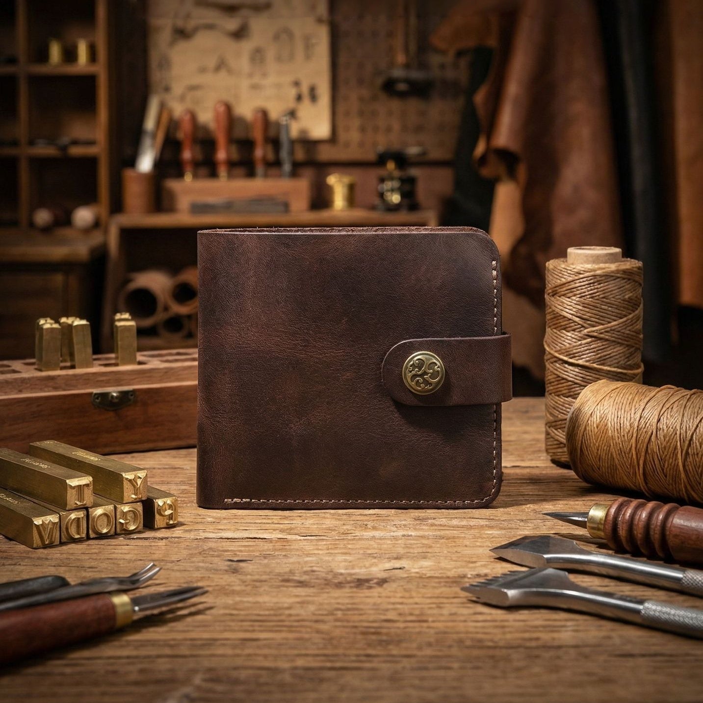 Retro Handmade Leather Card Coin Wallets