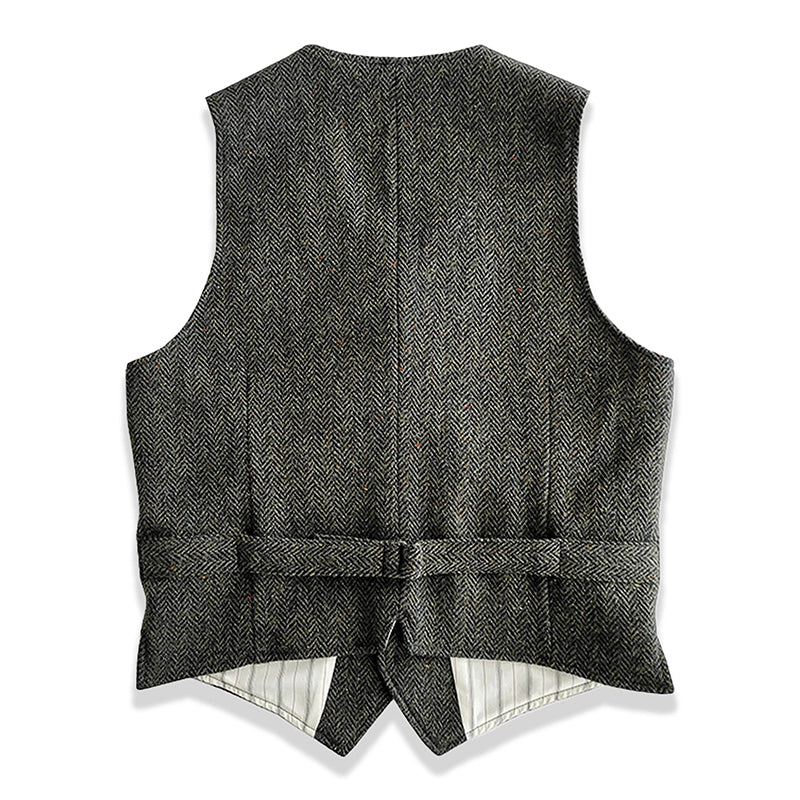 Retro Large Size Herringbone Waistcoats
