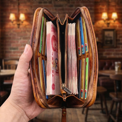 Retro Handmade Leather Wallet Multi-card Slots Wallet