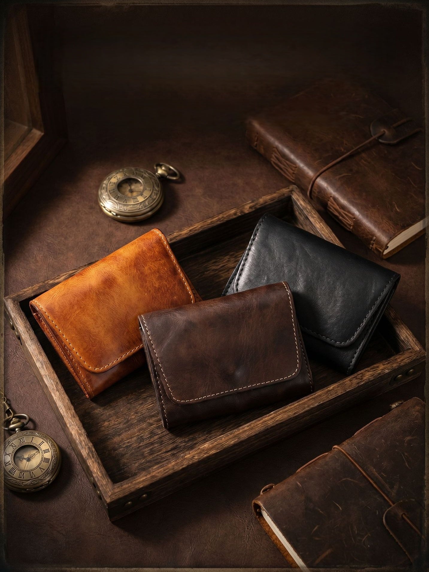 Vintage Leather Handmade Card Wallet