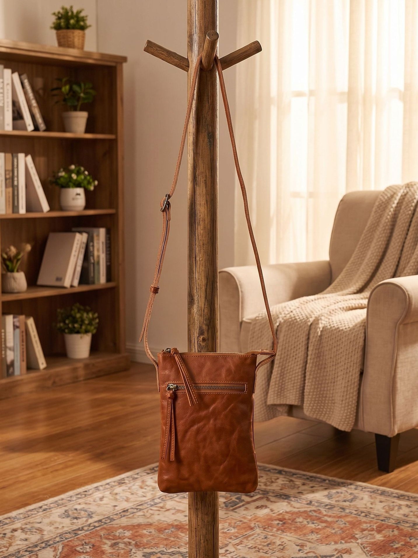 Retro Handmade Tanned Leather Shoulder Bag