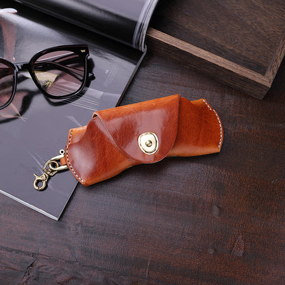 Retro Tanned Leather Glasses Case