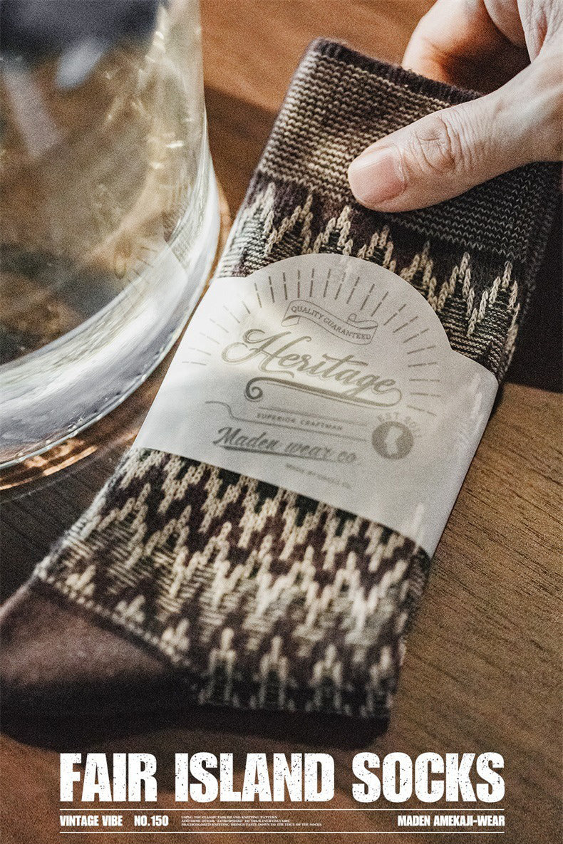 Vintage Vibe Fair Island Socks