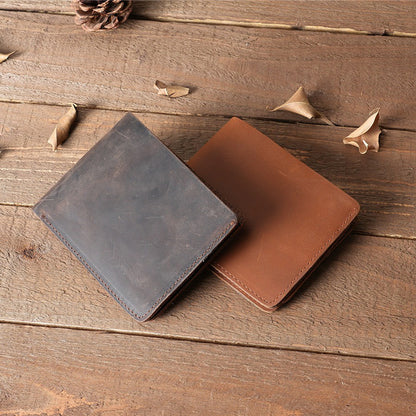 Retro Leather Handmade Multi-card Slots Short Wallet