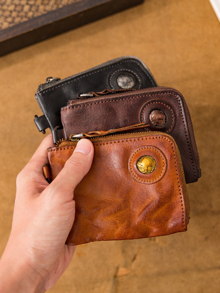 Handmade Retro Card Holder Leather Wallet