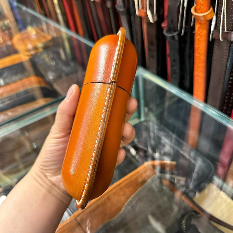 Retro Handmade Leather Glasses Case