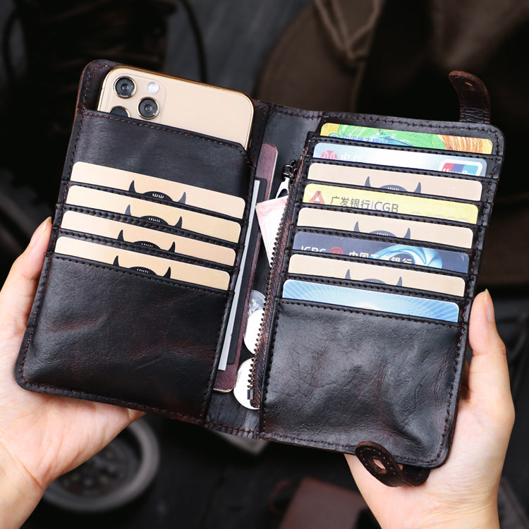 Retro Handmade Leather Multi-card Slots Wallets