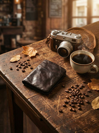 Retro Leather Handmade Short Wallets