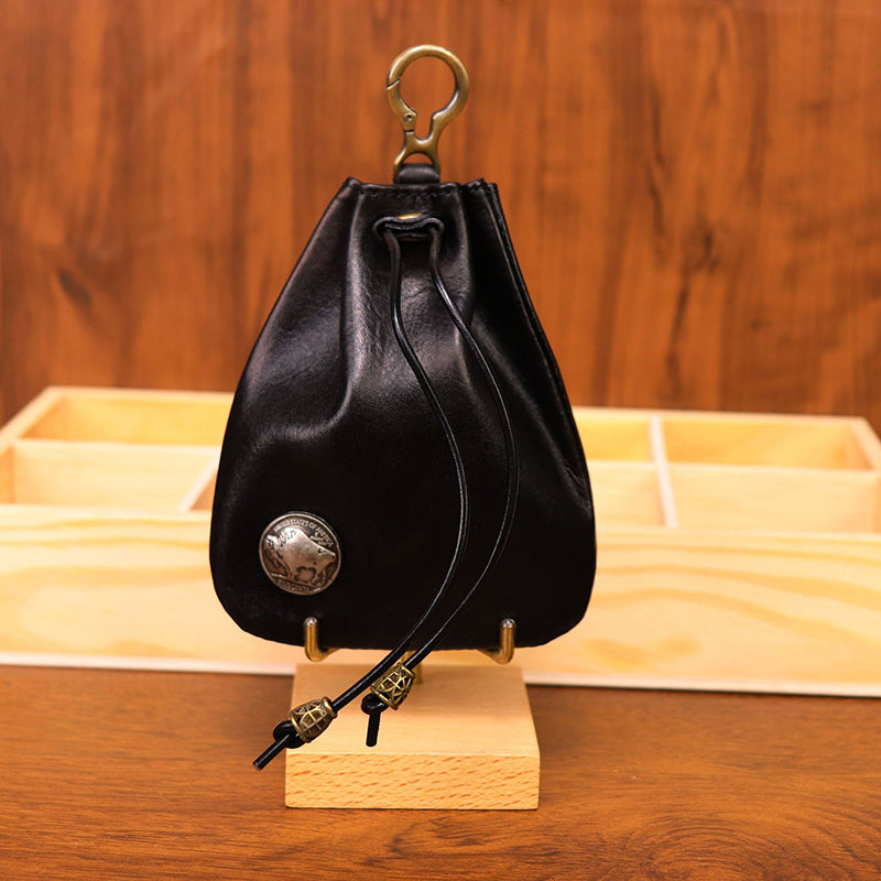 Retro Handmade Leather Coin Bag Storage Bag
