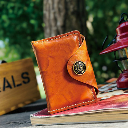 Retro Handmade Leather Card Wallet