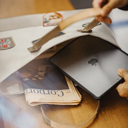 Retro Stamp Embroidery Tote Bag Handbag