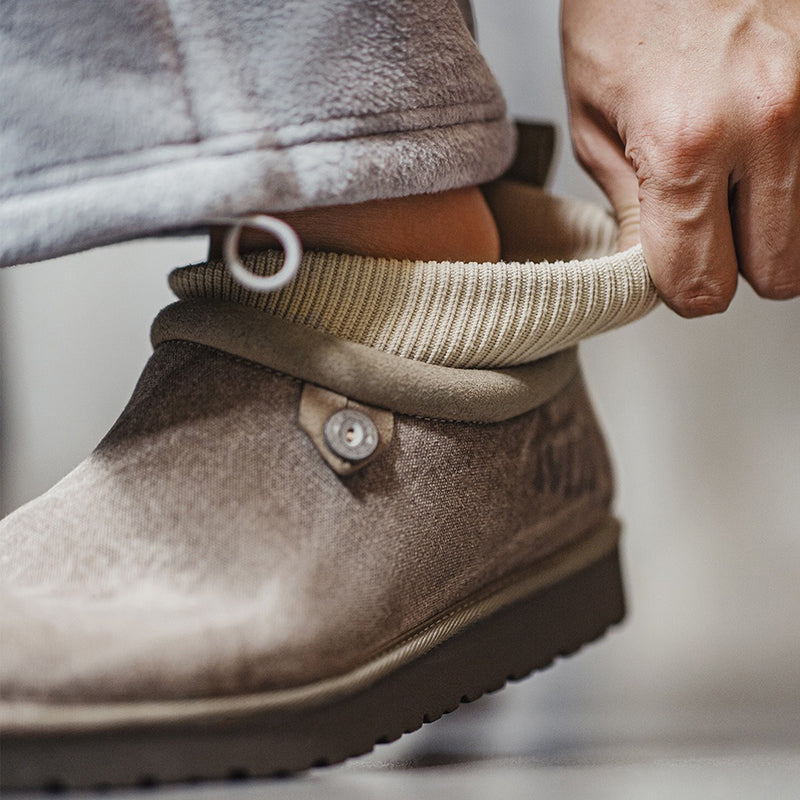 Retro Winter Warm Fleece Slip-on Cotton Sock Boots