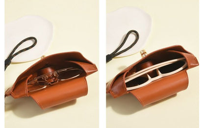 Retro Tanned Leather Glasses Case
