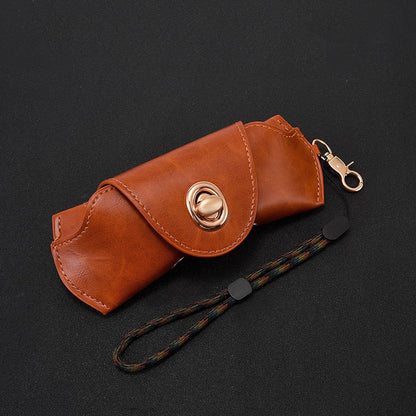 Retro Tanned Leather Glasses Case