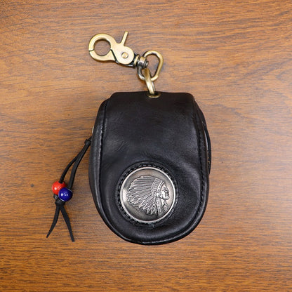 Top-grain Leather Vintage Key Pouches Wallet