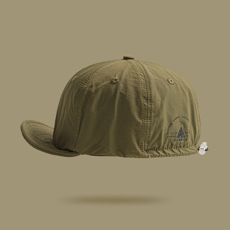 Retro Printed Baseball Cap Flip Hat Beret