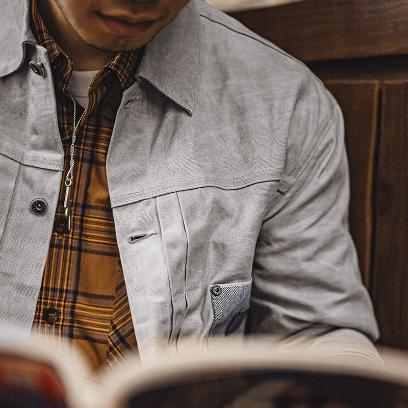 Vintage canvas oil wax jacket hunting oil wax jacket