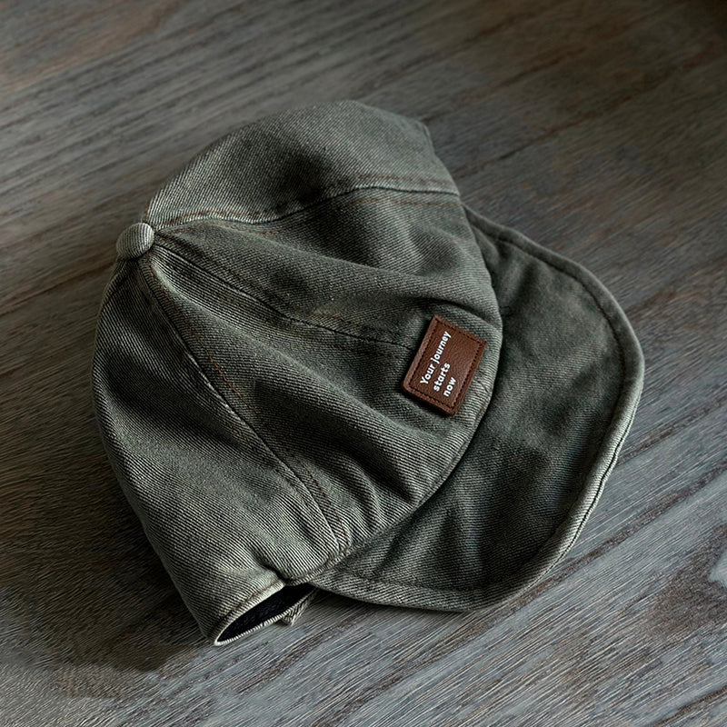 Retro Flip Hat Beret Casual Cap Adjustable Hat