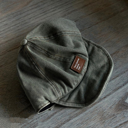 Retro Flip Hat Beret Casual Cap Adjustable Hat