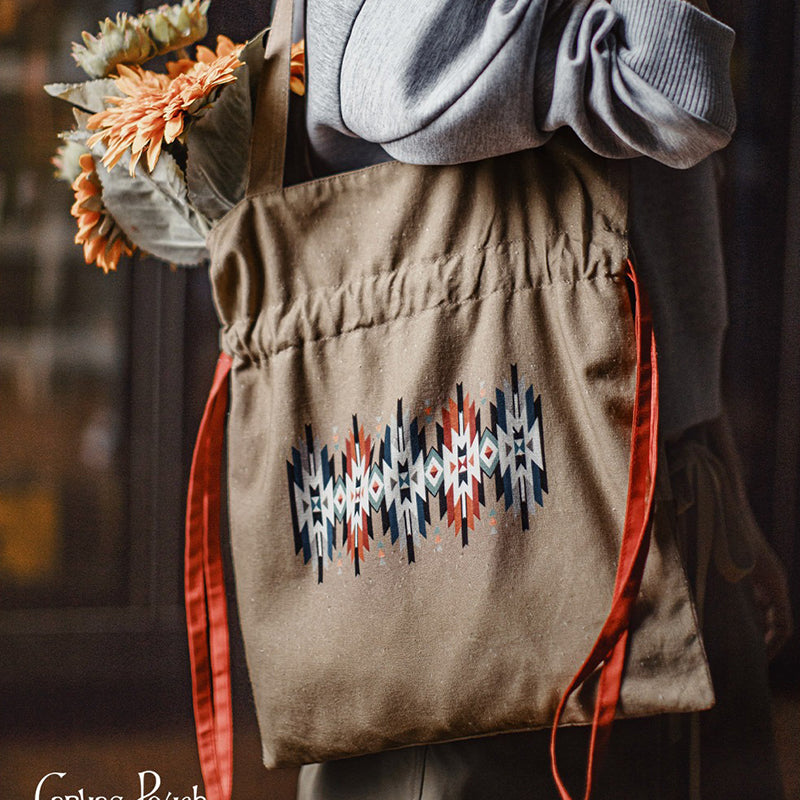 Retro Khaki Portable Canvas Shoulder Bag