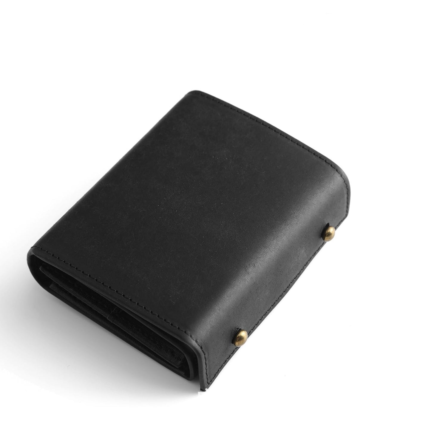 Retro handmade frosted leather wallet for men and women, 3-fold style multifunctional business clutch