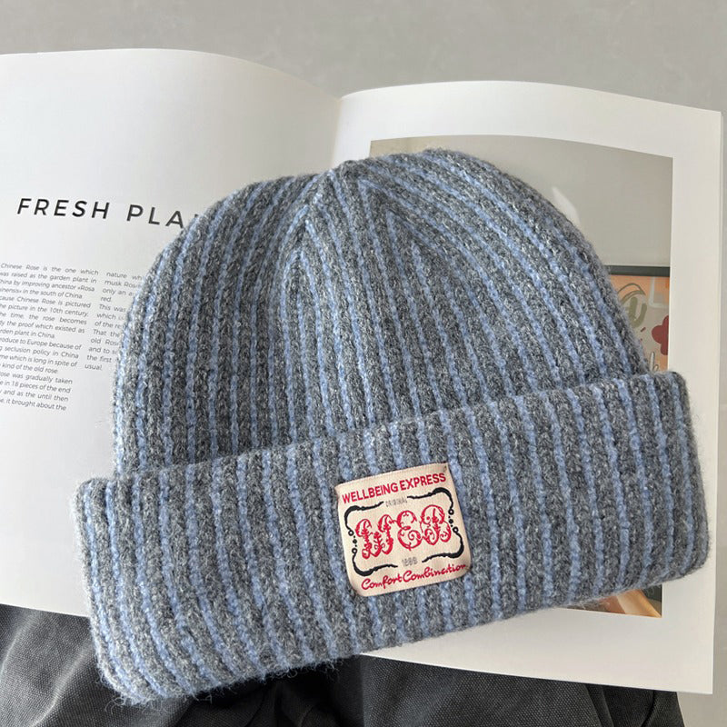 Retro Striped Knitted Hat