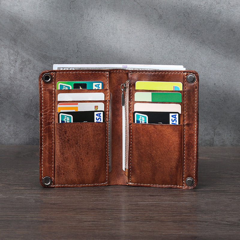 Retro Handmade Leather Wallet Multi-card Slots Wallet