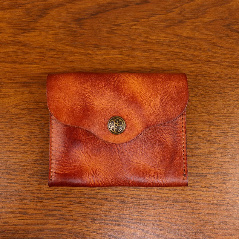 Retro Handmade Leather Card Wallet