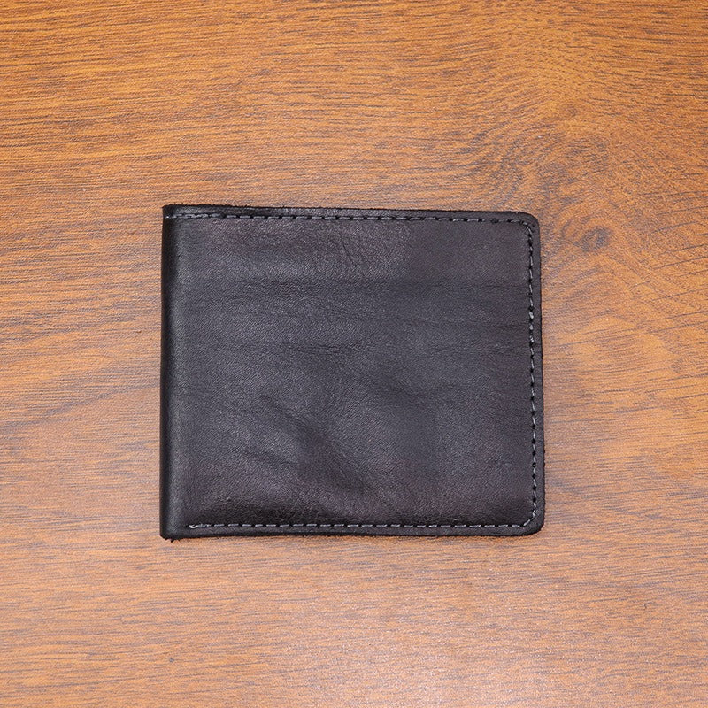 Retro Handmade Leather Short Wallet