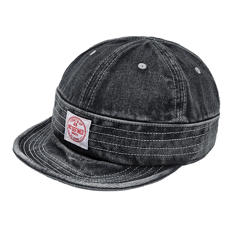Retro Denim Flip Hat Beret Casual Cap Adjustable Hat