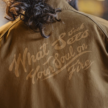 Vintage Printed Shirt Maillard Western Denim Shirt Pure Cotton Long Sleeve Jacket