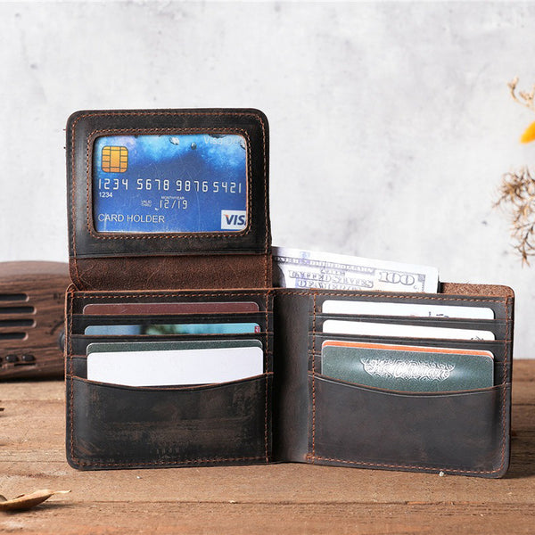 Retro Leather Handmade Multi-card Slots Short Wallet