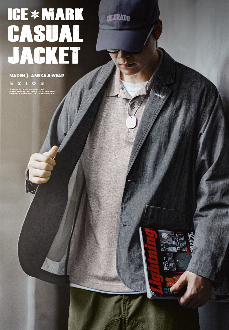 Retro Ice-mark Casual Jacket