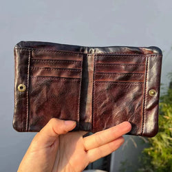 Retro Leather Handmade Short Wallets