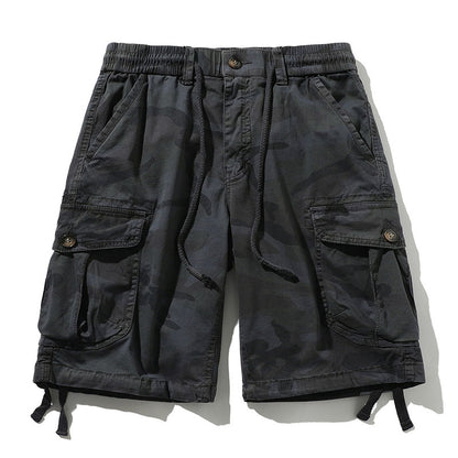 Retro Military Style Casual Cargo Camouflage Shorts