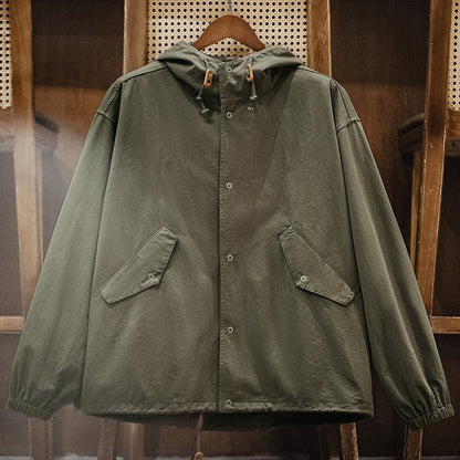 Retro Army Green M-51 Hood Jacket