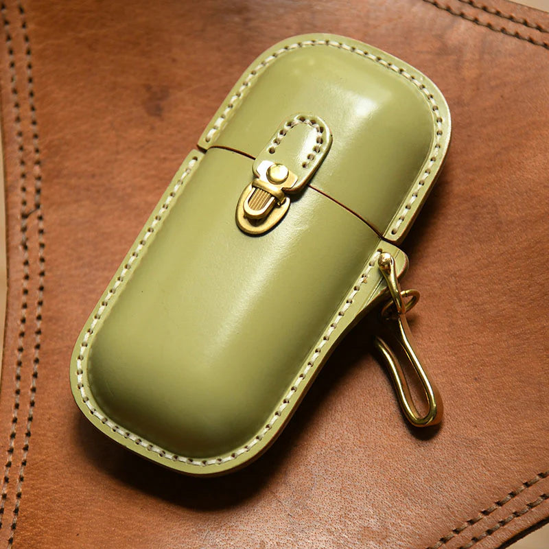 Retro Handmade Leather Glasses Case