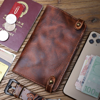 Retro Handmade Leather Multi-card Slots Wallets