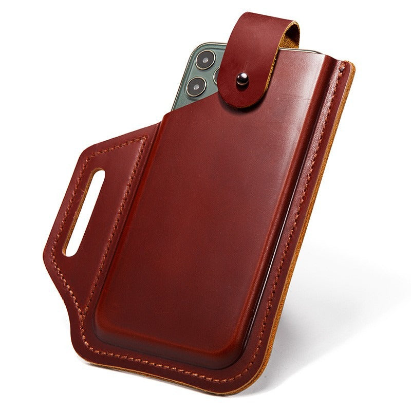 Retro Handmade Leather 6.7 inch Phone Bag