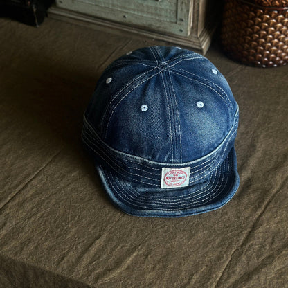 Retro Denim Flip Hat Beret Casual Cap Adjustable Hat