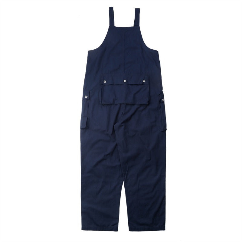 Retro Style Casual Multi-Pocket Overall Cargo Pants