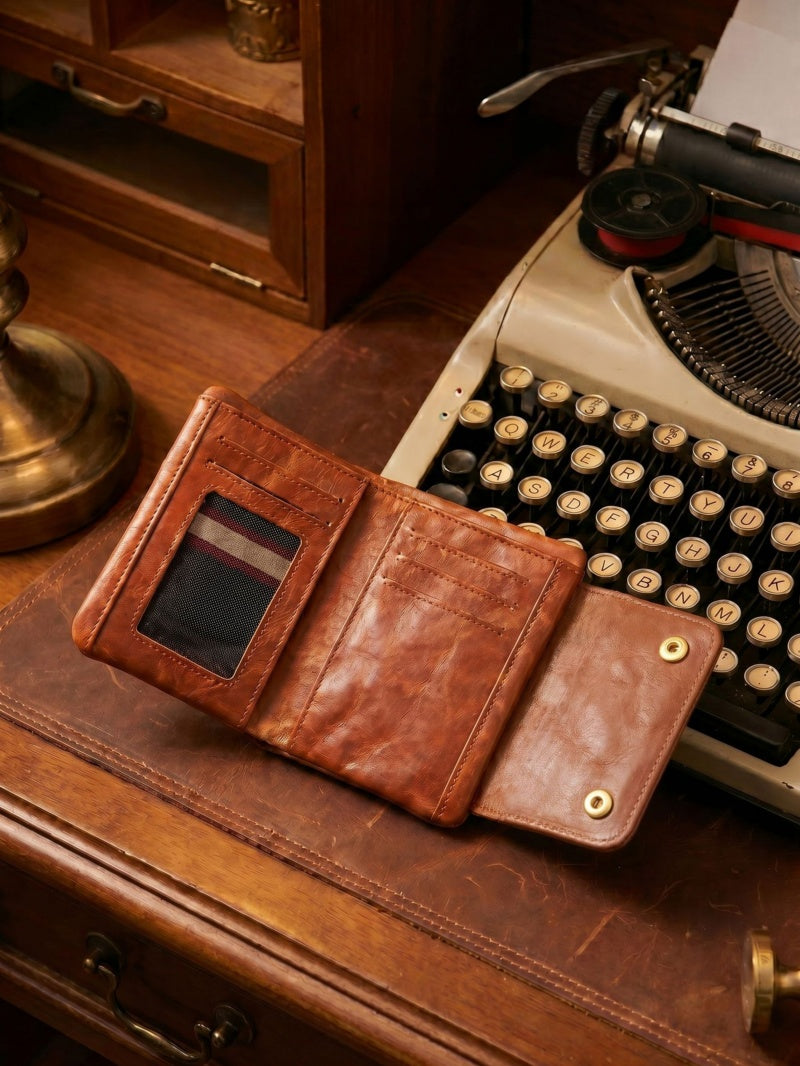 Retro Leather Handmade Short Wallets