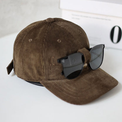 Retro Glasses Storage Flip Hat Beret Casual Cap Adjustable Hat