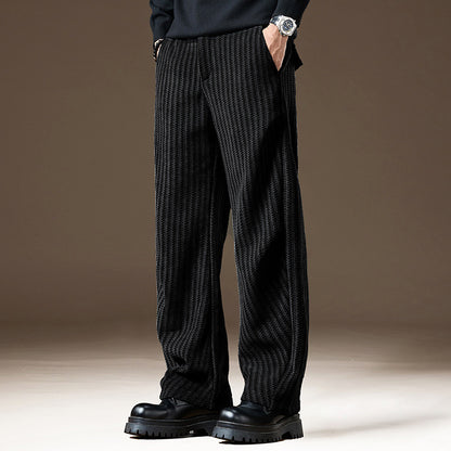 Large Size Retro Casual Striped Pants