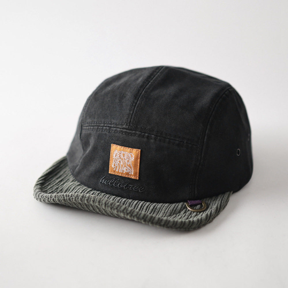 Corduroy Retro Flip Hat Beret Casual Cap Adjustable Hat
