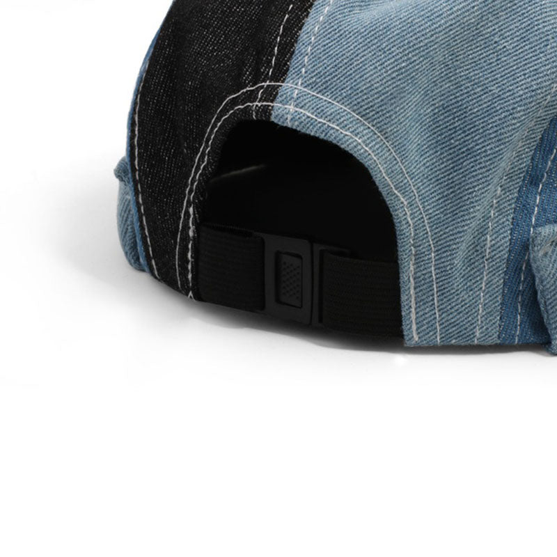 Retro Denim Patchwork Hats Casual Caps