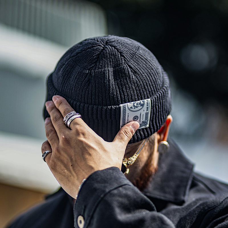 Vintage Winter Knitted Wool Beanie Hat