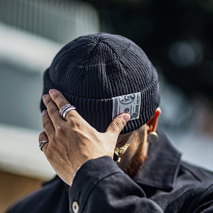 Vintage Winter Knitted Wool Beanie Hat